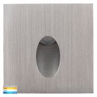 Reces 316 Stainless Steel Square TRI Colour Recessed LED Step Light