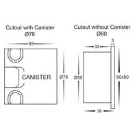 Reces 316 Stainless Steel Square TRI Colour Recessed LED Step Light