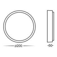 Liptor Black 10w Ceiling Mounted LED Oyster