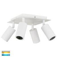 Tivah White 4 Light TRI Colour LED Square Plate