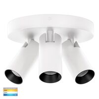 Revo White 3 Light TRI Colour Round Plate