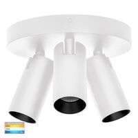 Revo White 3 Light TRI Colour Round Plate