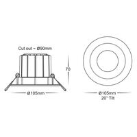 Prime Black Tilt CCT WIFI LED Downlight