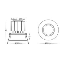 Prime White Fixed Deep LED Downlight
