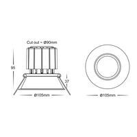 Prime White Fixed Deep LED Downlight