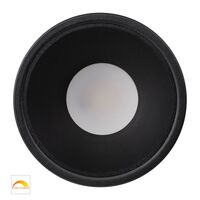 Gleam Black with Black Insert Fixed Dim to Warm LED Downlight
