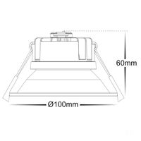 Gleam White Fixed LED Downlight
