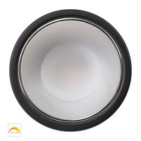 Gleam Black with Chrome Insert Fixed Dim to Warm LED Downlight