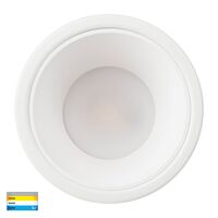 Gleam White with White Insert Tri Colour Fixed Deep LED Downlight