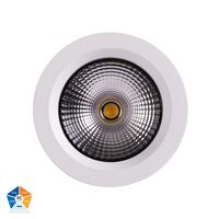 Ora White 5 Colour Fixed LED Downlight