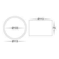 Nella White 12w Surface Mounted LED Downlight