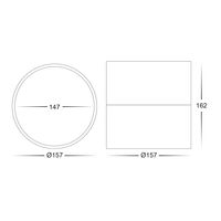 Nella Black 18w Surface Mounted LED Downlight with Extension