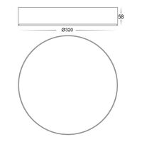 Nella Black 30w Ceiling Mounted LED Oyster