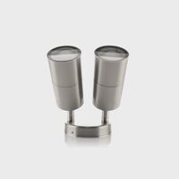 Fortis Stainless Steel TRI Colour Double Adjustable Wall Pillar Light