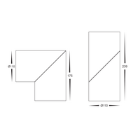 Nella Black 24w Surface Mounted Rotatable LED Downlight