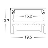 Shallow Square Aluminium Profile