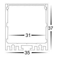 Black Deep Square Aluminium Profile