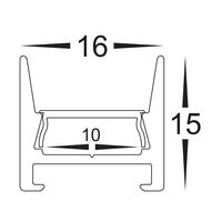 Shallow Square Aluminium Profile