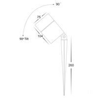 Oasis Black 12w TRI Colour LED Garden Spike Light