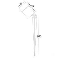 Oasis Black 7w TRI Colour LED Garden Spike Light