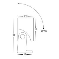Spar Aluminium Black Spike or Surface Mounted Spot Light