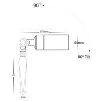Laiton Antique Brass TRI Colour LED Garden Spike Light