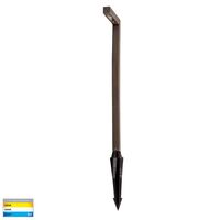 Nedia Square 7w Tri Colour Antique Brass Garden Spike Light