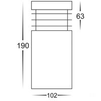 Mini Black TRI Colour LED Bollard Light