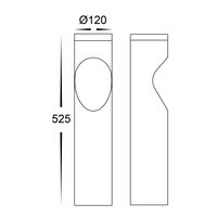 Fedor Round Aluminium Black Tri Colour LED Bollard Light