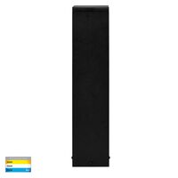 Fedor Square Aluminium Black Tri Colour LED Bollard Light