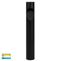 Fedor Round Aluminium Black Tri Colour LED Bollard Light