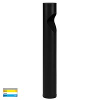 Fedor Round Aluminium Black Tri Colour LED Bollard Light