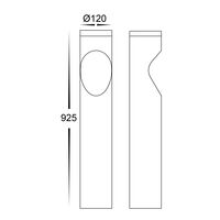 Fedor Round Aluminium Black Tri Colour LED Bollard Light