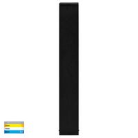 Fedor Square Aluminium Black Tri Colour LED Bollard Light