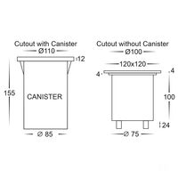 Metro Square 316 Stainless Steel TRI Colour Inground Lights