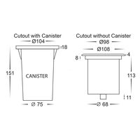 Luta 316 Stainless Steel TRI Colour Adjustable Inground Light