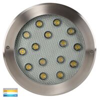 Split 316 Stainless Steel TRI Colour 18w LED Inground Light