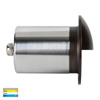 Ollo Antique Brass TRI Colour LED Step Light With Eyelid