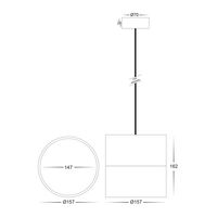 Nella White 18w LED Pendant