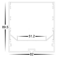 Large Deep Square Black Aluminium Profile