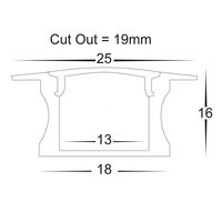 Deep White Square Winged Aluminium Profile