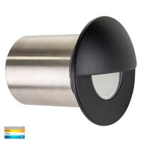 Ollo Black TRI Colour LED Step Light With Eyelid