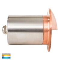 Ollo Copper TRI Colour LED Step Light With Eyelid