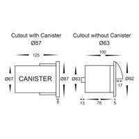 Ollo Graphite Coloured Brass TRI Colour LED Step Light With Eyelid