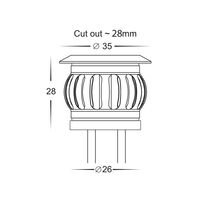 Flame 316 Stainless Steel CCT Deck Lights