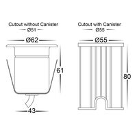 Elite Silver Aluminium LED Deck or inground lights