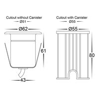 Elite RGBCW Black Aluminium LED Deck or Inground lights