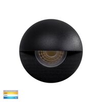 Elite Black Aluminium LED Wall or Step Light with Eyelid
