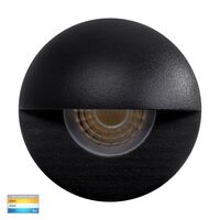 Elite Black Aluminium LED Wall or Step Light with Eyelid
