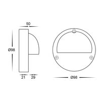 Pinta White Step Lights with Eyelid